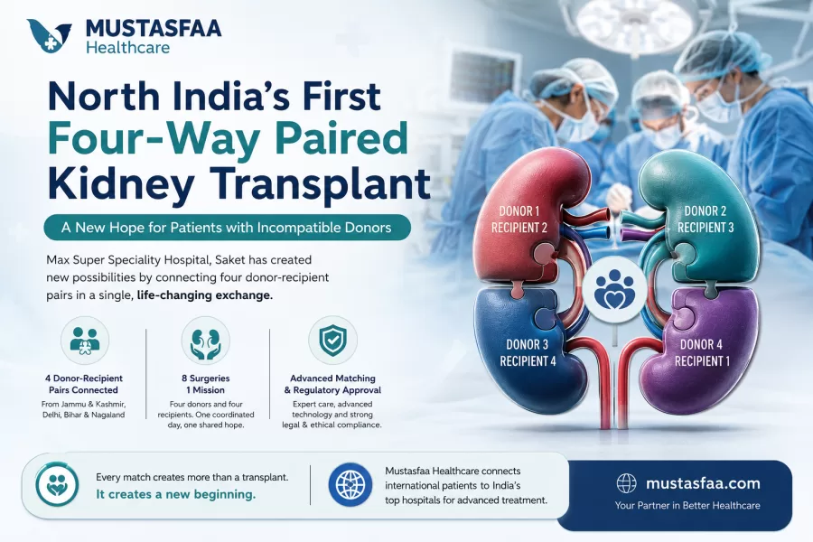 North India’s First Four-Way Paired Kidney Transplant: A New Hope for Patients with Incompatible Donors